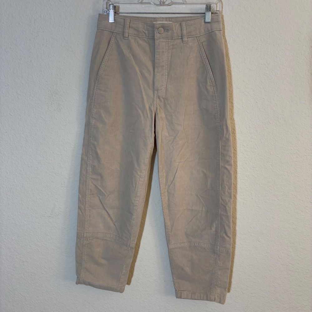Everlane Corduroy Barrel Pants Size 4 Stone Beige